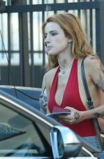 BELLA THORNE in Denim Shorts Out in Los Angeles 10/08/2016