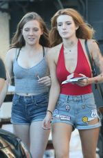 BELLA THORNE in Denim Shorts Out in Los Angeles 10/08/2016