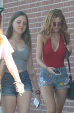 BELLA THORNE in Denim Shorts Out in Los Angeles 10/08/2016