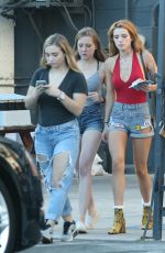 BELLA THORNE in Denim Shorts Out in Los Angeles 10/08/2016