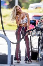 BRI TERESI at a Gas Station in Calabasas 10/06/2016