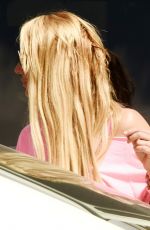BRITNEY SPEARS at a Tanning Salon in Calabasas 10/05/2016