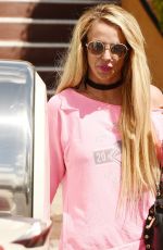 BRITNEY SPEARS at a Tanning Salon in Calabasas 10/05/2016