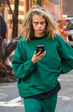CARA DELEVINGNE Out and About in New York 10/10/2016