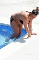 CHANELLE HAYES in Bikini at a Pool in Spain 10/04/2016