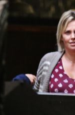 CHARLIZE THERON on the Set of 