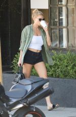 CHARLOTTE MCKINNEY in SHorts Out in West Hollywood 10/20/2016