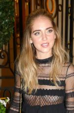 CHIARA FERRAGNI Night Out in Paris 09/30/2016