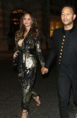CHRISSY TEIGEN Arrives at Her Hotel in London 10/21/2016