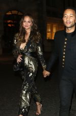 CHRISSY TEIGEN Arrives at Her Hotel in London 10/21/2016