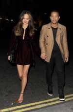 CHRISSY TEIGEN Arrives at Her Hotel in London 10/23/2016