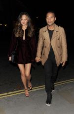 CHRISSY TEIGEN Arrives at Her Hotel in London 10/23/2016