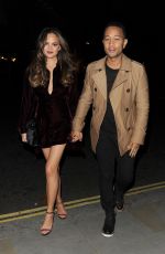 CHRISSY TEIGEN Arrives at Her Hotel in London 10/23/2016