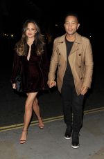 CHRISSY TEIGEN Arrives at Her Hotel in London 10/23/2016