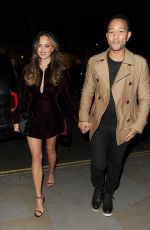 CHRISSY TEIGEN Arrives at Her Hotel in London 10/23/2016