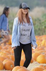 CHRISTINA AGUILERA at a Pumpkin Patch in Malibu 10/23/2016