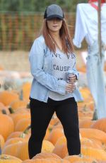 CHRISTINA AGUILERA at a Pumpkin Patch in Malibu 10/23/2016
