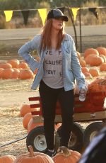 CHRISTINA AGUILERA at a Pumpkin Patch in Malibu 10/23/2016