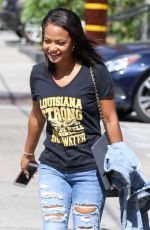 CHRISTINA MILIAN in Ripped Jeans Leaves Gracias Madre in West Hollywood 10/04/2016