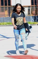 CHRISTINA MILIAN in Ripped Jeans Leaves Gracias Madre in West Hollywood 10/04/2016