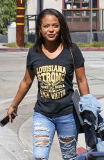 CHRISTINA MILIAN in Ripped Jeans Leaves Gracias Madre in West Hollywood 10/04/2016