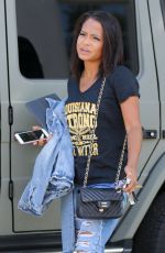 CHRISTINA MILIAN in Ripped Jeans Leaves Gracias Madre in West Hollywood 10/04/2016