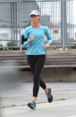 CHRISTY TURLINGTON Out Jogging in New York 10/01/2016