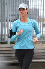CHRISTY TURLINGTON Out Jogging in New York 10/01/2016