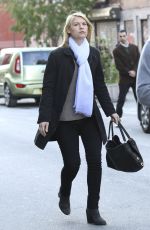 CLAIRE DANES on the Set of 