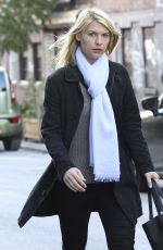 CLAIRE DANES on the Set of 