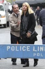 CLAIRE DANES on the Set of 