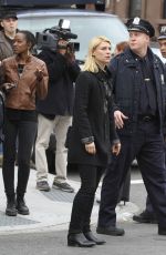 CLAIRE DANES on the Set of 