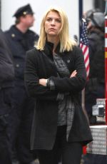 CLAIRE DANES on the Set of 