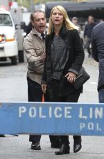 CLAIRE DANES on the Set of 
