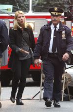 CLAIRE DANES on the Set of 