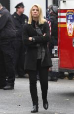 CLAIRE DANES on the Set of 