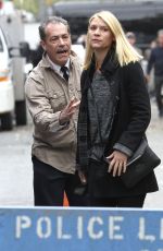 CLAIRE DANES on the Set of 