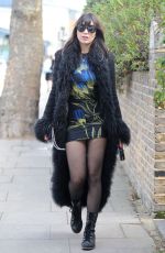 DAISY LOWE Walks Her Dog Out in London 10/18/2016