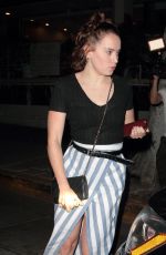 DAISY RIDLEY Leaves Madeo Restaurant in Los Angeles 09/29/2016