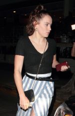 DAISY RIDLEY Leaves Madeo Restaurant in Los Angeles 09/29/2016