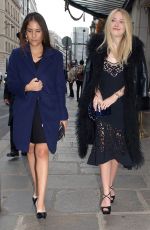DAKOTA FANNING Leaves Bristol Hotel in Paris 10/02/2016