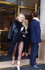 DAKOTA FANNING Leaves Hotel Bristol in Paris 10/02/2016