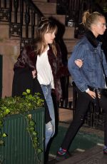 DAKOTA JOHNSON, CARA DELEVINGE and TAYLOR SWIFT Night Out in New York 10/11/2016