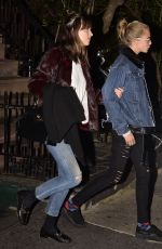 DAKOTA JOHNSON, CARA DELEVINGE and TAYLOR SWIFT Night Out in New York 10/11/2016