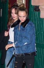 DAKOTA JOHNSON, CARA DELEVINGE and TAYLOR SWIFT Night Out in New York 10/11/2016