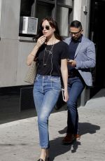 DAKOTA JOHNSON in Jeans Out in New York 10/19/2016