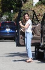 DAKOTA JOHNSON Receives a Classic Pickup Truck from Her Friends for Her 27th Birthday 10/05/2016