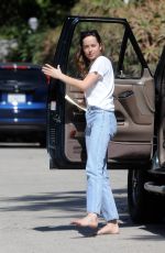 DAKOTA JOHNSON Receives a Classic Pickup Truck from Her Friends for Her 27th Birthday 10/05/2016