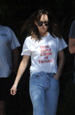 DAKOTA JOHNSON Receives a Classic Pickup Truck from Her Friends for Her 27th Birthday 10/05/2016