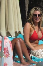 DANIELLE ARMSTRONG in Bikini at a Pool in Malaga 10/03/2016